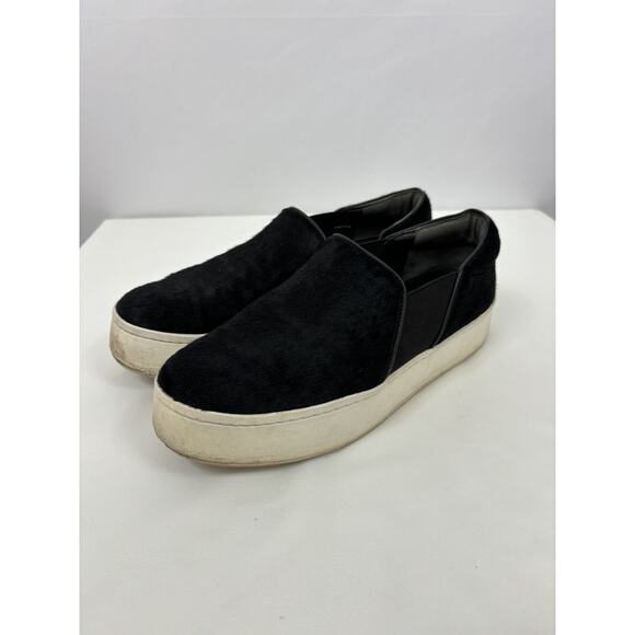 Vince Berlin Ponyhair Slip On Sneakers Black 8 38 Flatform Platform Fur - Picture 1 of 7